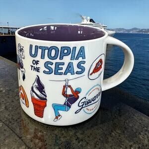 Starbucks 2024 Utopia of the Seas Mug Royal Caribbean Coffee Cup EUC